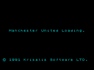 Manchester United Europe title screen for ZX Spectrum